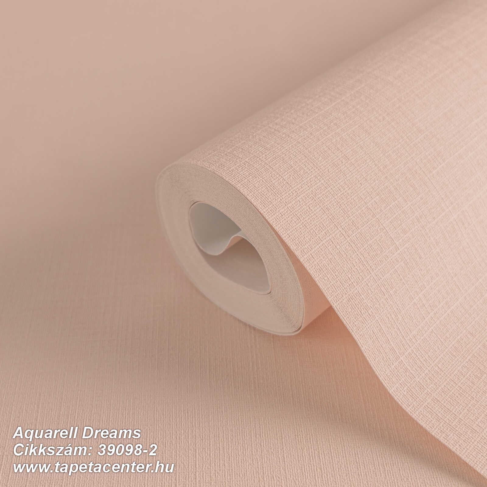 Egyszínű,textil hatású,bézs-drapp,pink-rózsaszín,illesztés mentes,súrolható,vlies tapéta 